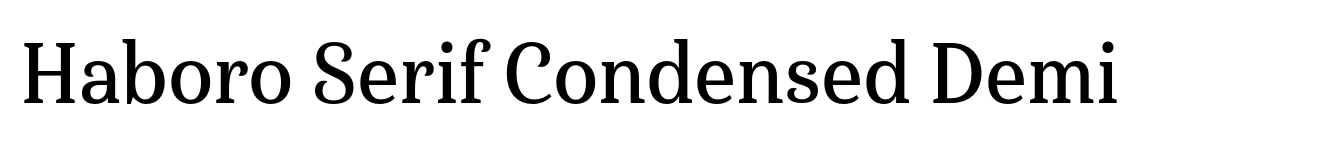 Haboro Serif Condensed Demi image